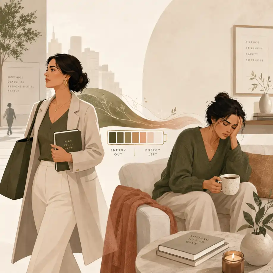 Ilustração sobre baixa energia depois de parecer funcional